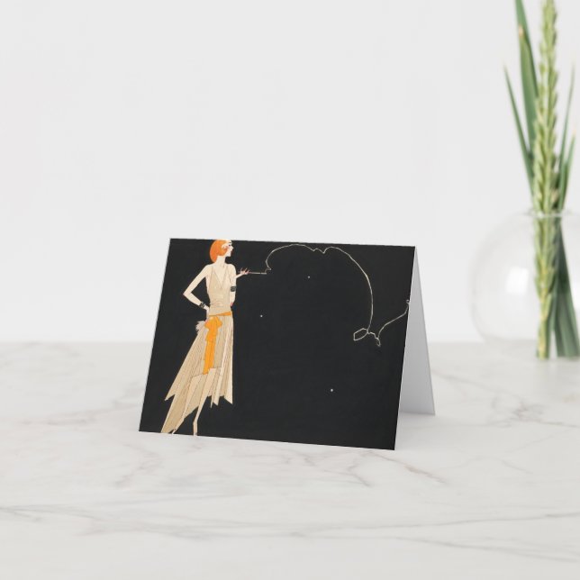 "Där det finns rök där eld brinner" Flapper Blank Kort (Framsida)