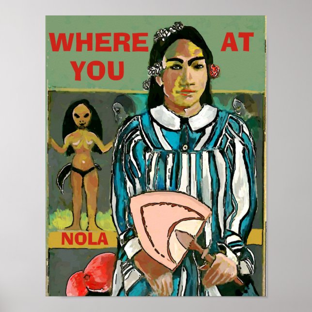Där du är på, NOLA, redigerar text, Poster (Framsidan)