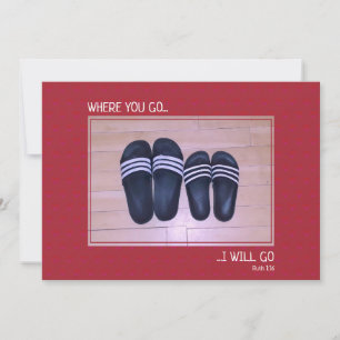 DÄR DU GÅR KOMMER JAG ATT GÅ Christian Valentines Julkort