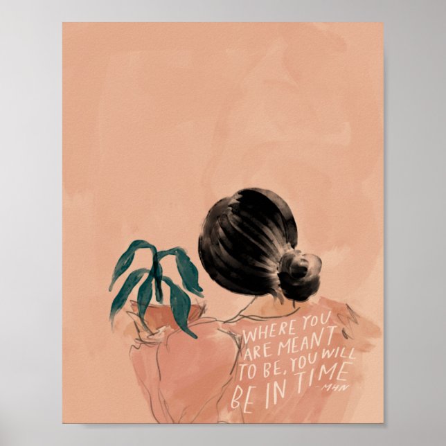 "Där du ska vara, kommer du att vara i tid." Poster (Framsidan)