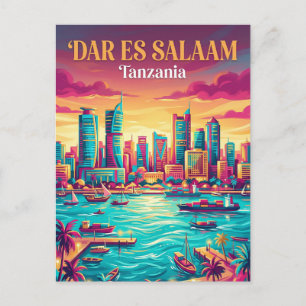 Dar es Salaam hamn Tanzania Vykort