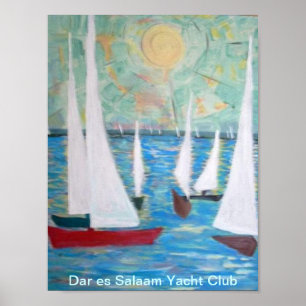 Dar es Salaam yachtklubb som seglar Poster