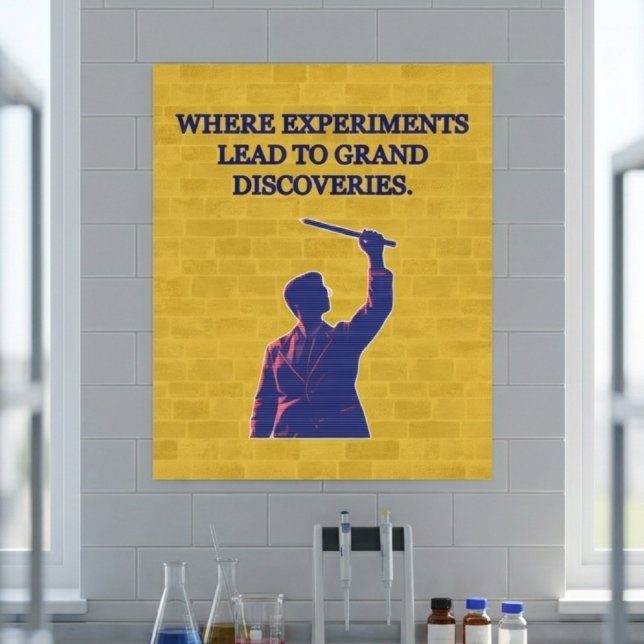 Där experiment leder till stora upptäckter Lab Poster (Skapare uppladdad)