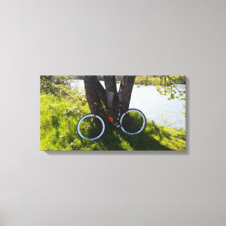 Där floden springa och dess våtmarker canvastryck