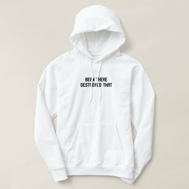Där förstördes det hoodie (Design framsida)