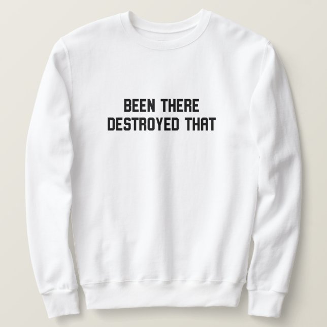 Där förstördes det lång ärmad tröja (Design framsida)