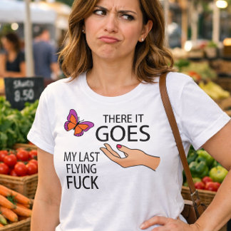 Där Går Det Min Sista Flygande Fk Roligt Sarksasti T Shirt