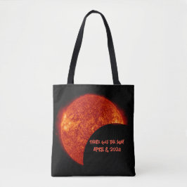 Där går Sol - Dubbla-Sida-Eclipse Tote-blocket Tygkasse