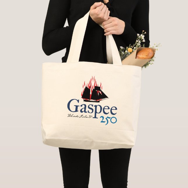 DAR Gaspee250 - Rustic Logotyp Jumbo Tote Tygkasse (Framsida (produkt))