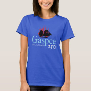 DAR Gaspee250 Rustic Logotyp på Blue T Shirt