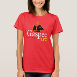 DAR Gaspee250 Rustic Logotyp på Red T Shirt