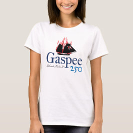DAR Gaspee250 Rustic Logotyp (på vit) T Shirt