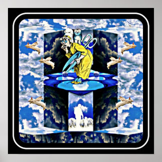 Där Grisar Fly poster av Whimzwhirrred