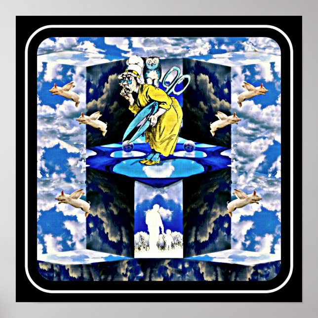 Där Grisar Fly poster av Whimzwhirrred (Framsidan)