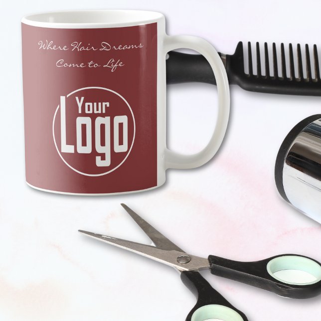 Där Hair drömmer om Kom till Life din Hair Salon Kaffemugg (Where Hair Dreams Come to Life Your Hair Salon Coffee Mug)