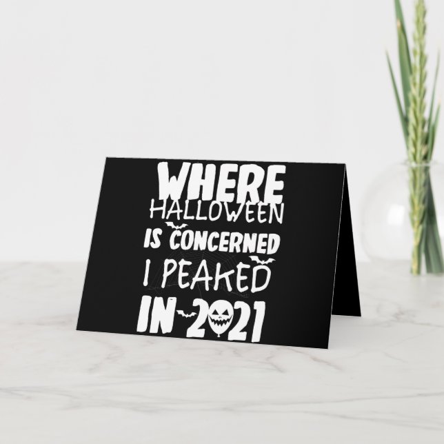 Där Halloween är oroade toppade jag 2021 Tack Kort (Framsida)
