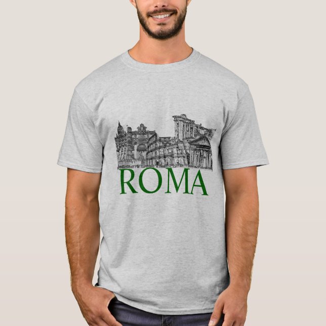 Där har vi Roms resande souvenir/DIY-text! T Shirt (Framsida)