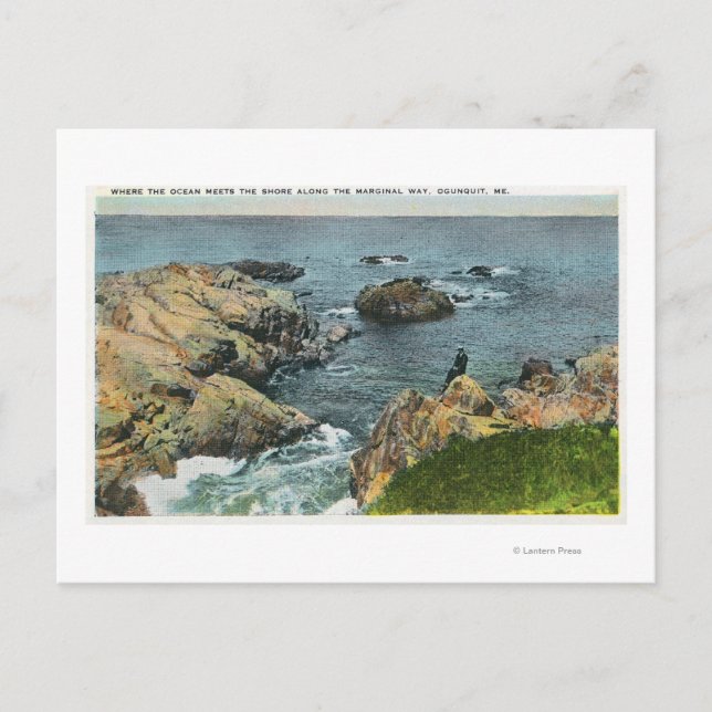 Där havet når kusten vykort (Framsida)