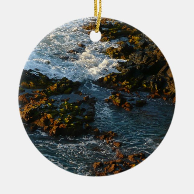 Där havet uppfyller Sten Julgransprydnad Keramik (Framsidan)