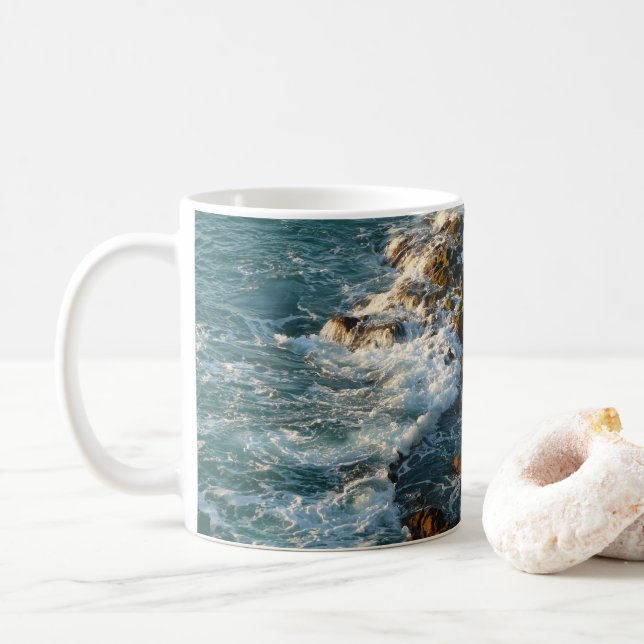 Där havet uppfyller Sten Kaffemugg (Med munk)
