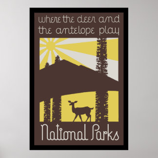 där hjort och antilop spelar poster