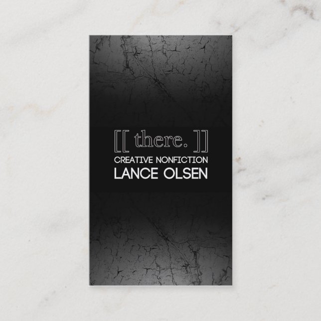[[där. ]]: IDÉRIK NONFICTION VID LANCEN OLSEN Visitkort (Framsida)