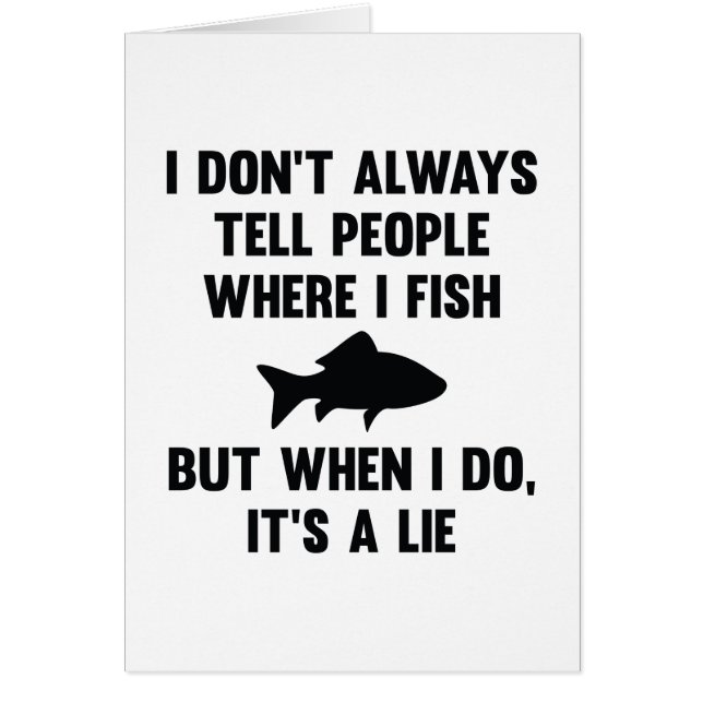 Där jag fiskar hälsningskort (Framsidan)