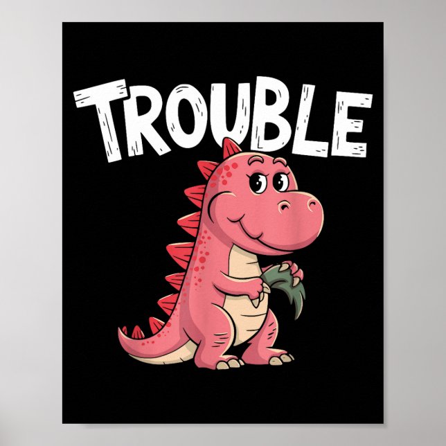 Där jag går följer problem jag är problem Roliga d Poster (Framsidan)