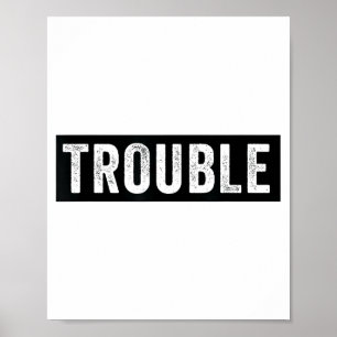 Där jag går följer problem Roliga matchande par S Poster