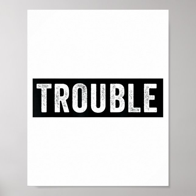 Där jag går följer problem Roliga matchande par S Poster (Framsidan)