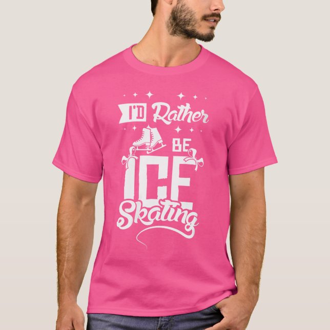 Där jag hellre åker skridskor t shirt (Framsida)