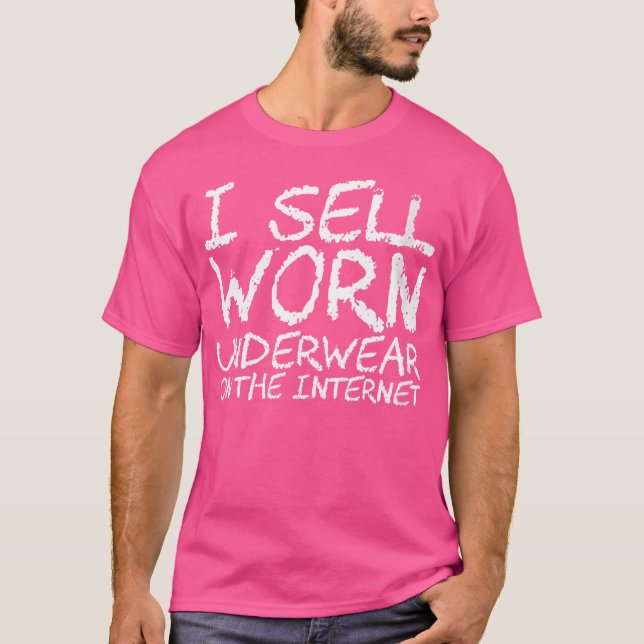 Där jag säljer begagnade underkläder på internet t shirt (Framsida)
