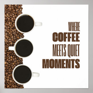 Där kaffe möter stilla ögonblick – minimalistisk c poster