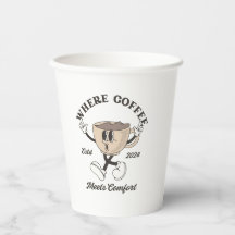 Där kaffet är bekvämt Papprare kopp