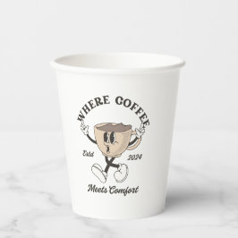 Där kaffet är bekvämt Papprare kopp