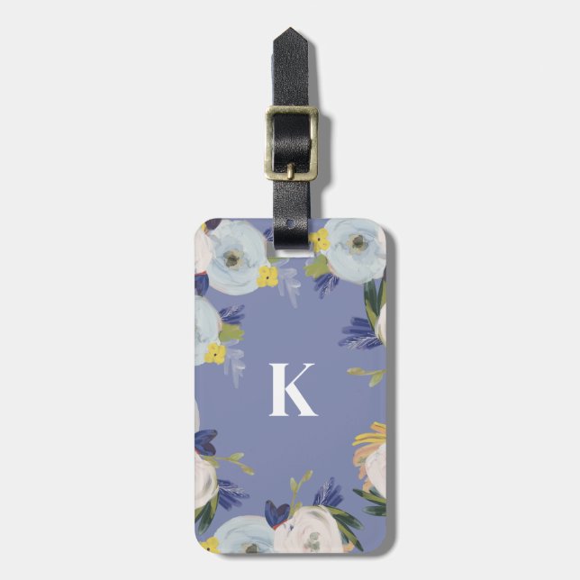 Där Kärlek odlar monogram Bagagebricka (Vertikal Framsida)