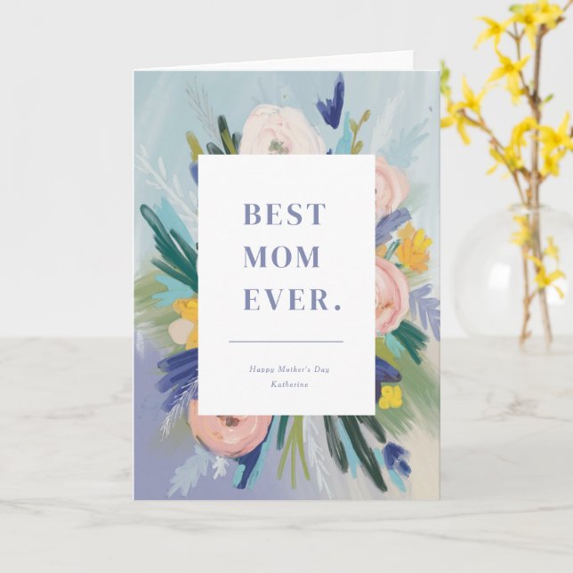 där Kärlek växer Mors dag Kort (Gul blomma)