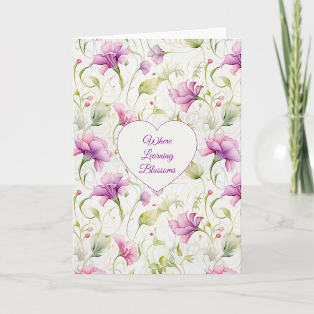 Där lärande blommar kort (Framsida)