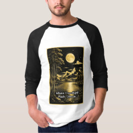 Där månljus möter tystnad Stillnattslandskap T Shirt