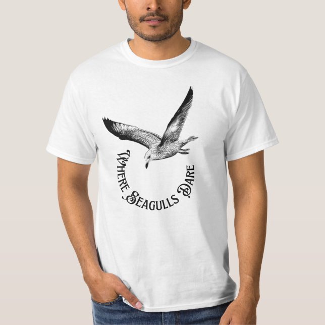 Där måsarna vågar T-shirt (Framsida)