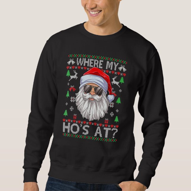 Där mitt hem vid den vackra julstämningen Stil Lång Ärmad Tröja (Framsida)