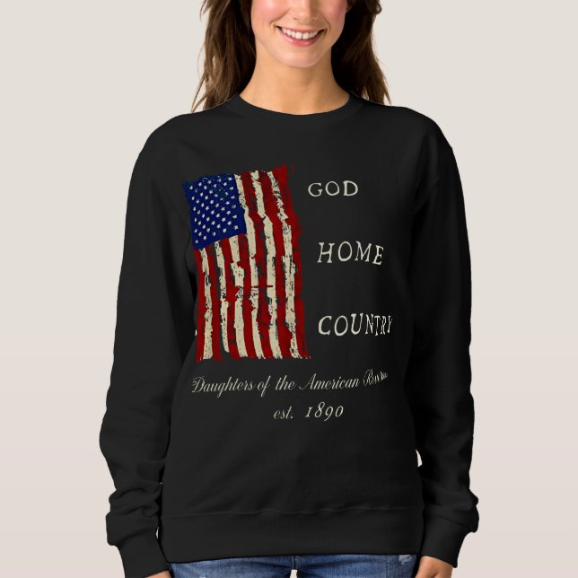 DAR Motto (den amerikanska Revolutionens döttrar) T Shirt (Framsida)