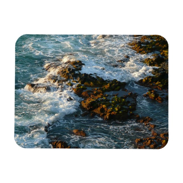 Där oceanen möter klipporna magnet (Horisontell)
