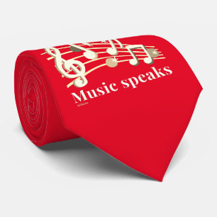 DÄR ORD MISSLYCKAS MUSIC SPEAKS-inspirerande gåv Slips