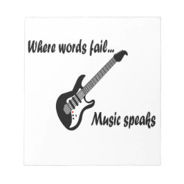 Där Ord Misslyckas, musikhögtalare Anteckningsblock