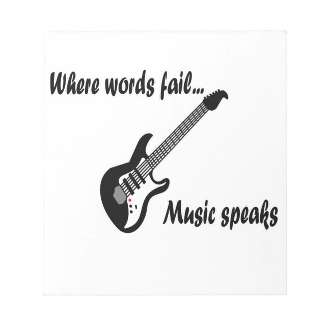 Där Ord Misslyckas, musikhögtalare Anteckningsblock (Framsida)