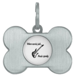 Där Ord Misslyckas, musikhögtalare ID-bricka Husdjur