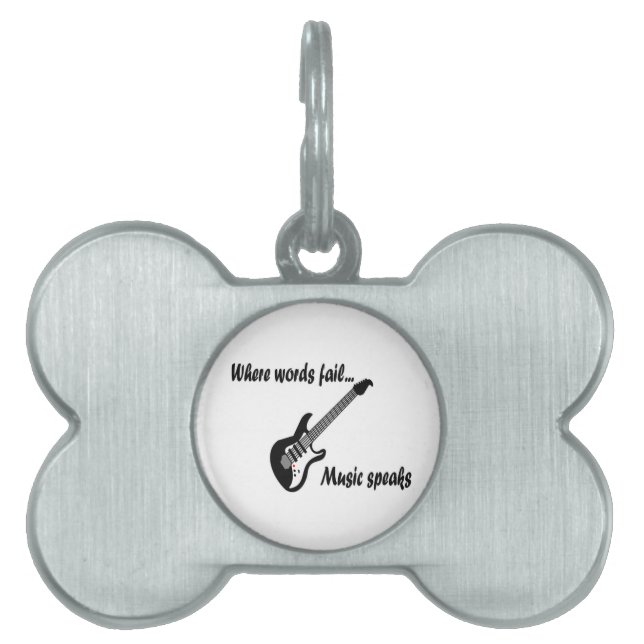 Där Ord Misslyckas, musikhögtalare ID-bricka Husdjur (Framsidan)