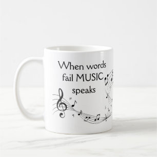 Där Ord Misslyckas musikhögtalare inspirerande Kaffemugg