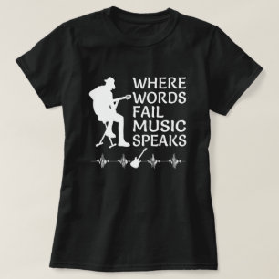 Där Ord Misslyckas musikhögtalare inspirerande mus T Shirt